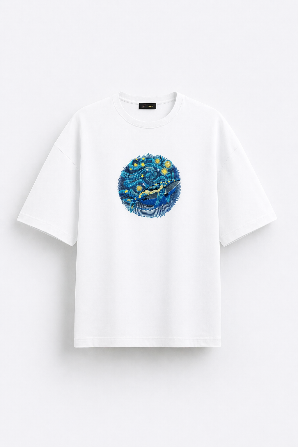 STARRY NIGHT BLUE WHALE OVERSIZED T-SHIRT