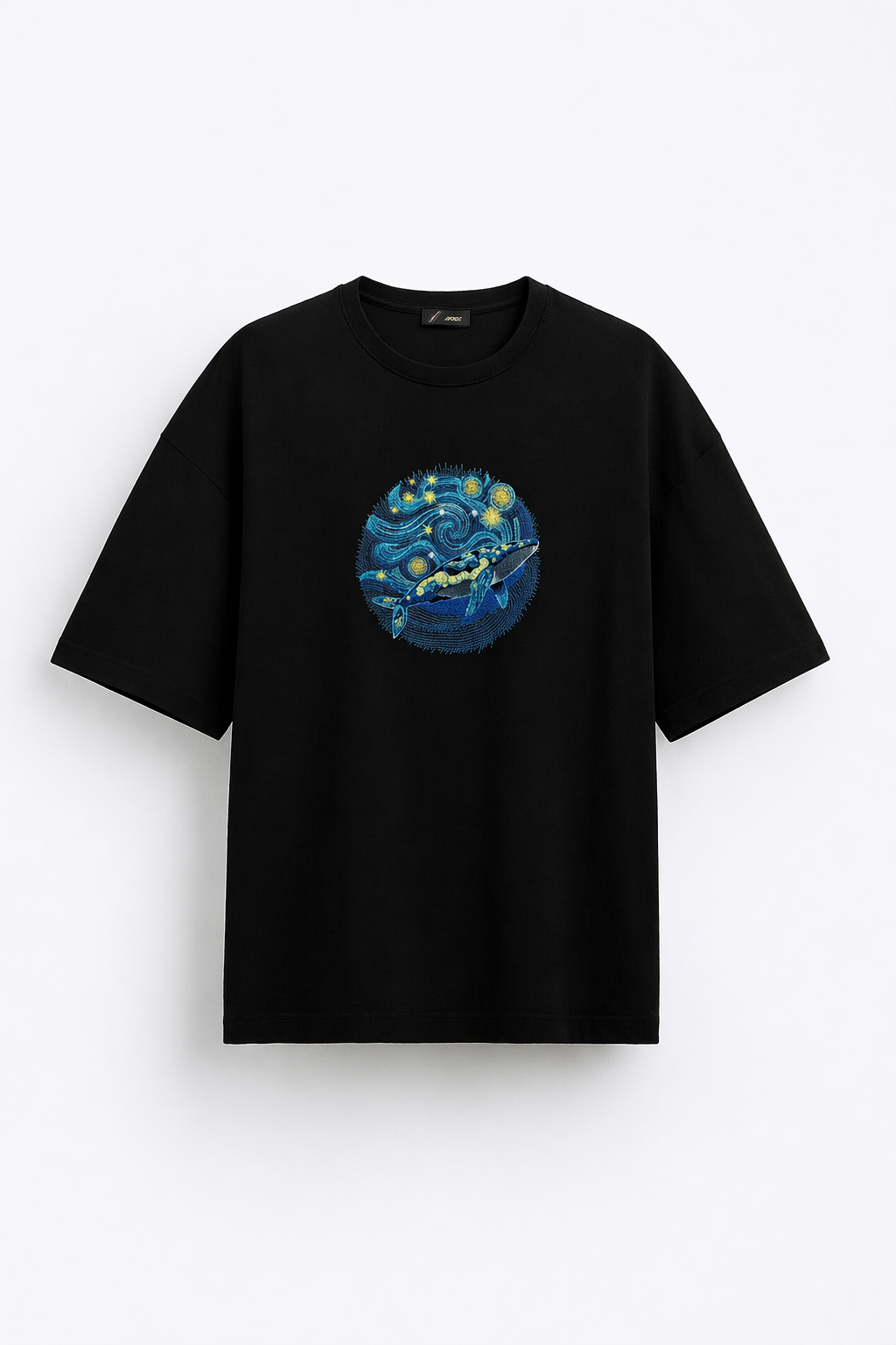 STARRY NIGHT  BLUE WHALE OVERSIZED T-SHIRT